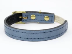 Collier pour chat panthera pardus by maurice en cuir - taille 2 - bleu