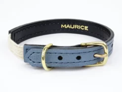 Collier pour chat panthera pardus by maurice en cuir - taille 3 - bleu