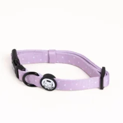 Collier pour chien rembourré et résistant - lilas - taille m