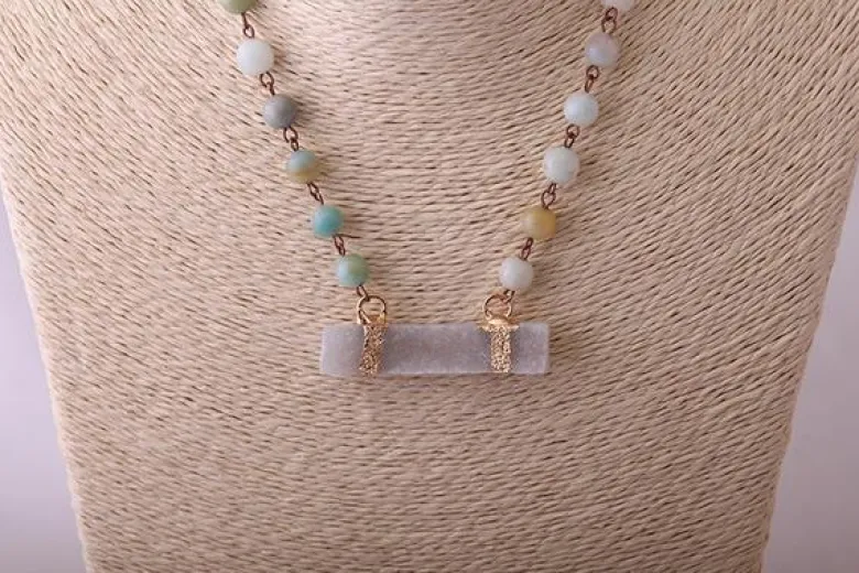Collier pureté en amazonite