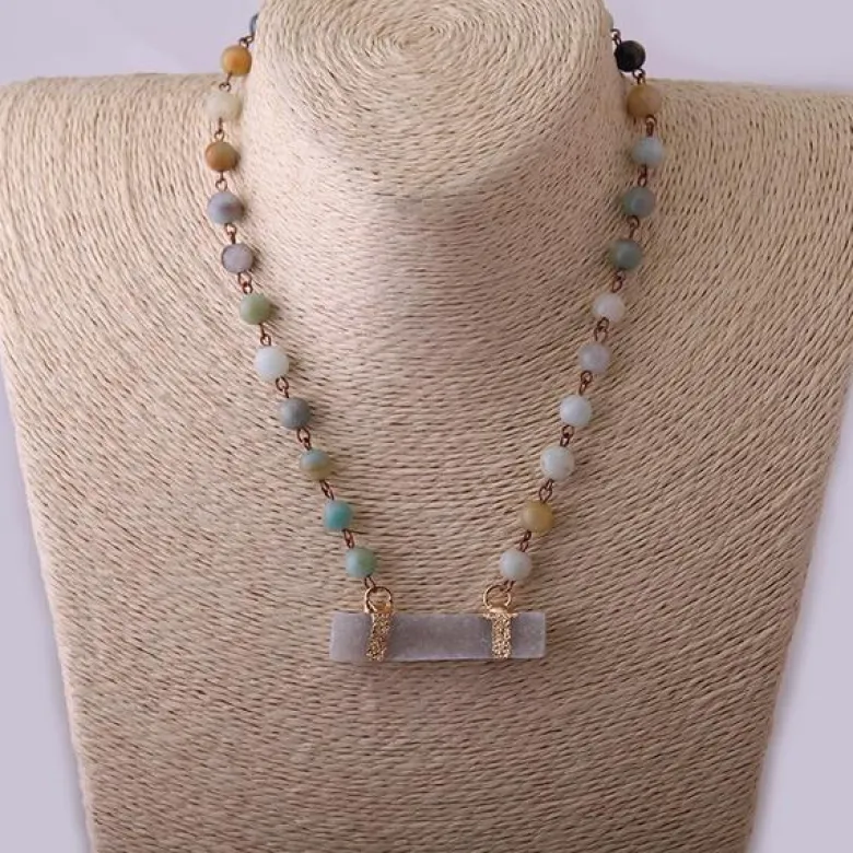 Collier pureté en amazonite