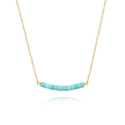 Collier ras de cou turquoise