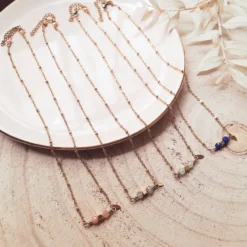 Collier ras du cou comète lapis lazuli