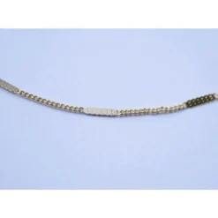 Collier ras du cou plaqué or 14 k , chaine fine, barres, doré
