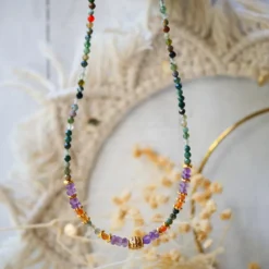 Collier sangh agate indienne