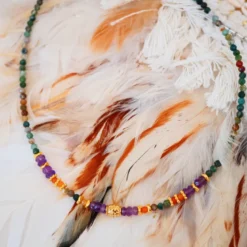 Collier sangh agate indienne
