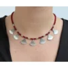 Collier shat shat touareg en argent et perles – bijou traditionnel