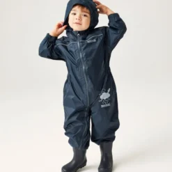 Combinaison imperméable enfant regatta puddle iv bleu marine