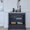 Commode acajou et teck 2 tiroirs