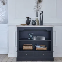 Commode acajou et teck 2 tiroirs