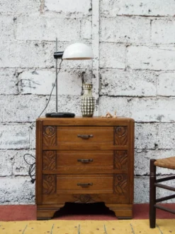 Commode art déco en bois foncé n°521