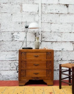 Commode art déco en bois foncé n°521