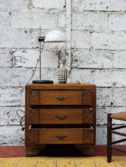 Commode art déco en bois foncé n°521