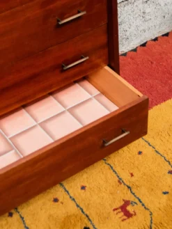 Commode scandinave en bois foncé n°413