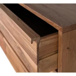 Commode 6 tiroirs bois marron - omérise
