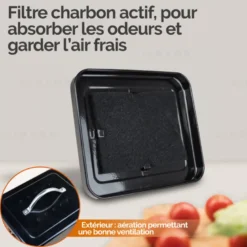 Composteur de cuisine rectangle