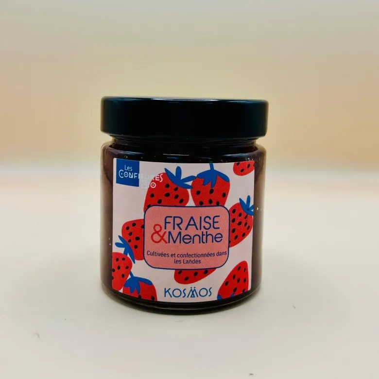 Confiture extra fraise menthe bio
