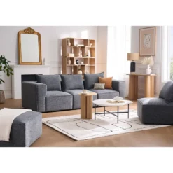 Console en bois clair l100 cm foleen