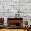 Console en métal et bois n°1256