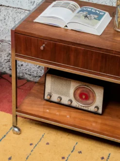 Console en métal et bois n°1256