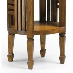 Console ronde bois marron - onéline