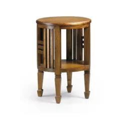 Console ronde bois marron - onéline