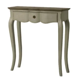 Console 1 tiroir beige en bois l80 cm ma Beige