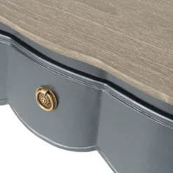 Console 1 tiroir grise en bois mindi l80 Gris