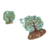 Contour puzzle arbres et oiseaux
