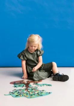 Contour puzzle arbres et oiseaux
