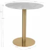 Cooper-table à manger ronde 2 personnes ø70, décor marbre et laiton