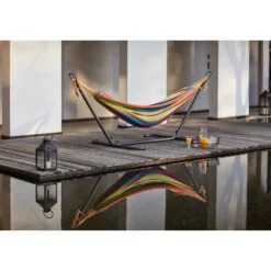 Copacabana hamac sur pied 26 m avec toile en tissu multicolore