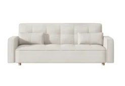 Copenhague canapé scandinave convertible 3 places en velours côtelé beige