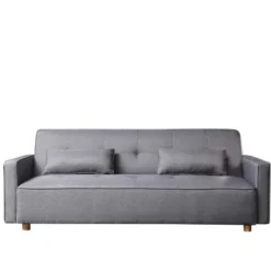 Copenhague canapé scandinave convertible 3 places en tissu gris