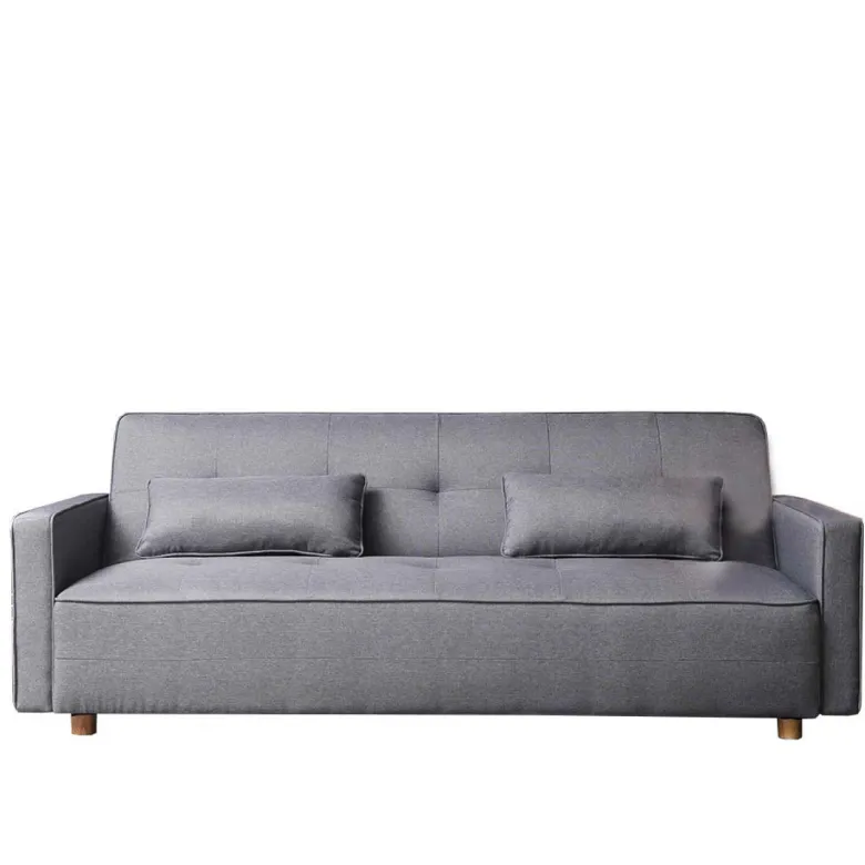 Copenhague canapé scandinave convertible 3 places en tissu gris