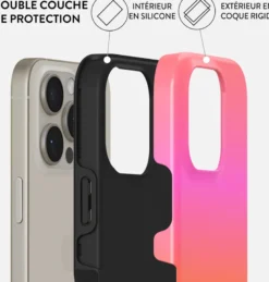 Coque magsafe pour iphone 16 pro tough motifs sunset club burga