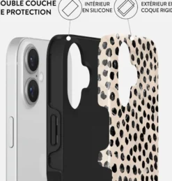 Coque magsafe pour iphone 16 tough motifs almond latte burga