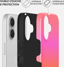 Coque magsafe pour iphone 16 tough motifs sunset club burga