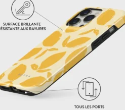 Coque pour iphone 14 pro max rigide motifs lemon tart burga