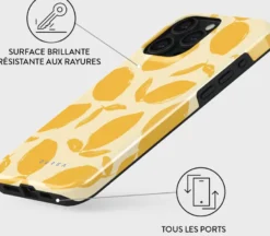 Coque pour iphone 15 pro max rigide motifs lemon tart burga