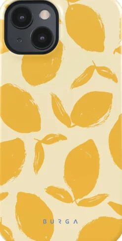 Coque pour iphone 15 rigide motifs lemon tart burga