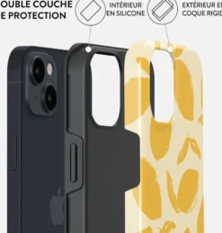 Coque pour iphone 15 rigide motifs lemon tart burga