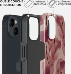 Coque pour iphone 15 rigide motifs tender kiss burga