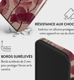 Coque pour iphone 15 rigide motifs tender kiss burga