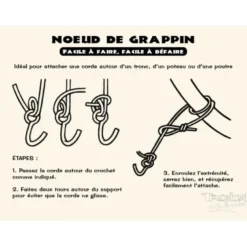 Corde marron avec crochet