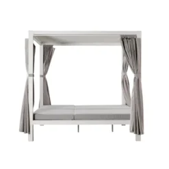 Cordoue lit de jardin 2 places gris