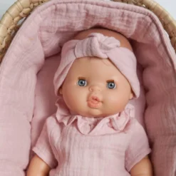 Couffin poupée bobble rose