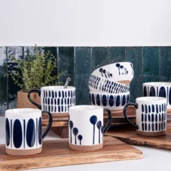 Coupelle mikonos bleue 12 cm (lot de 3)