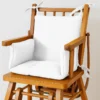 Coussin chaise haute coton bio blanc