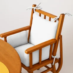 Coussin chaise haute coton bio blanc